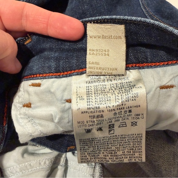 Diesel Dark Blue Women's Straight Leg Jeans - Picture 5 of 6